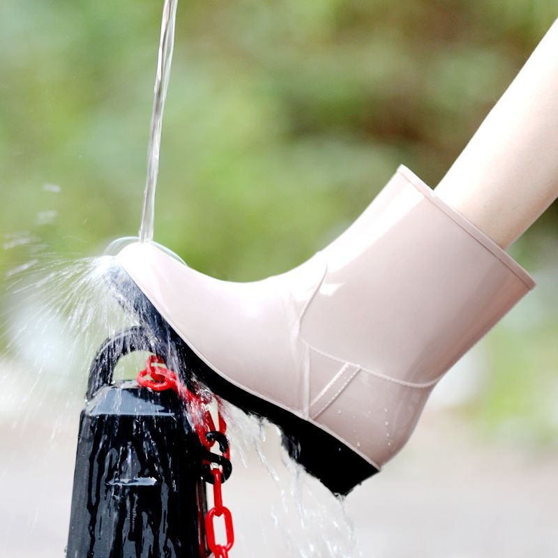 Cizme de ploaie pentru femei din PVC, până la mijlocul gambei, impermeabile, antiderapare, rezistente la uzură