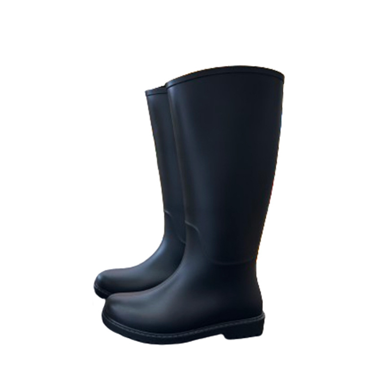 Ženske PVC čizme za kišu, visok šev, svakodnevni stil, niski potpetica 1–3 cm