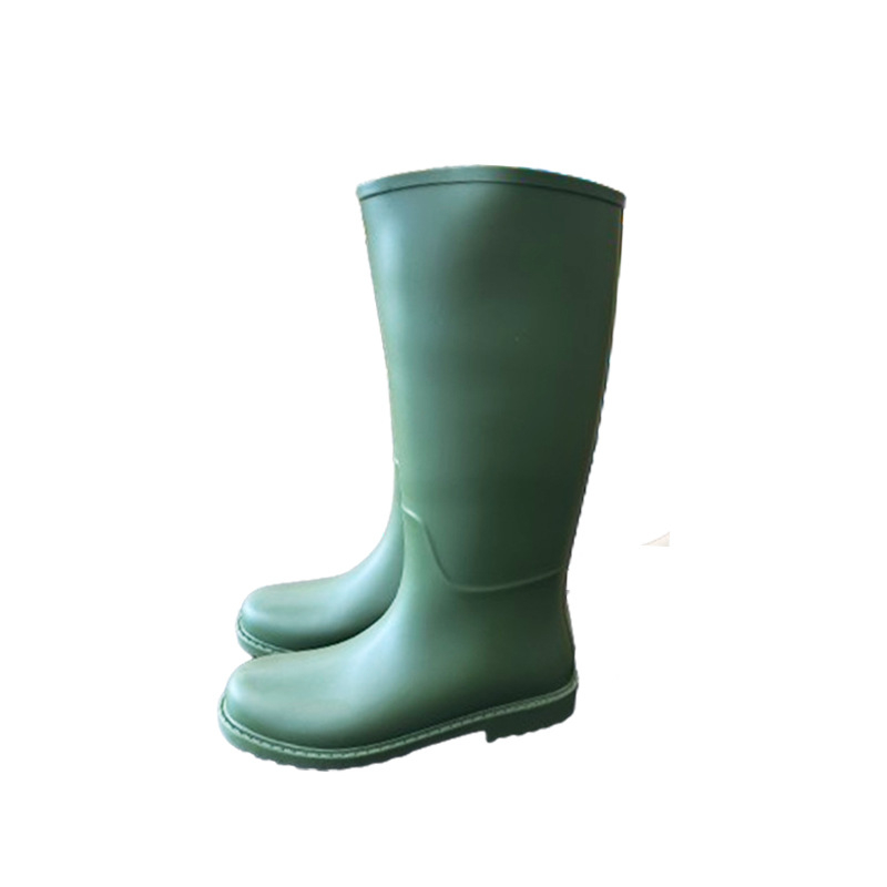 Ženske PVC čizme za kišu, visok šev, svakodnevni stil, niski potpetica 1–3 cm