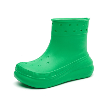 Cizme de ploaie pentru femei, partea superioară EVA, tub scurt, talpă plată, pentru adulți