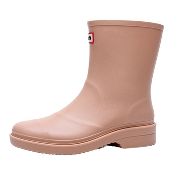Ženske PVC kišne čizme, niski potpetice, ojačane, 1–3 cm