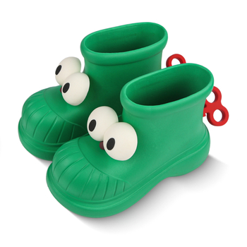 Cizme de ploaie pentru femei - vârf rotund, impermeabile pentru toate anotimpurile, partea superioară EVA, gambă scurtă, toc 3-5 cm