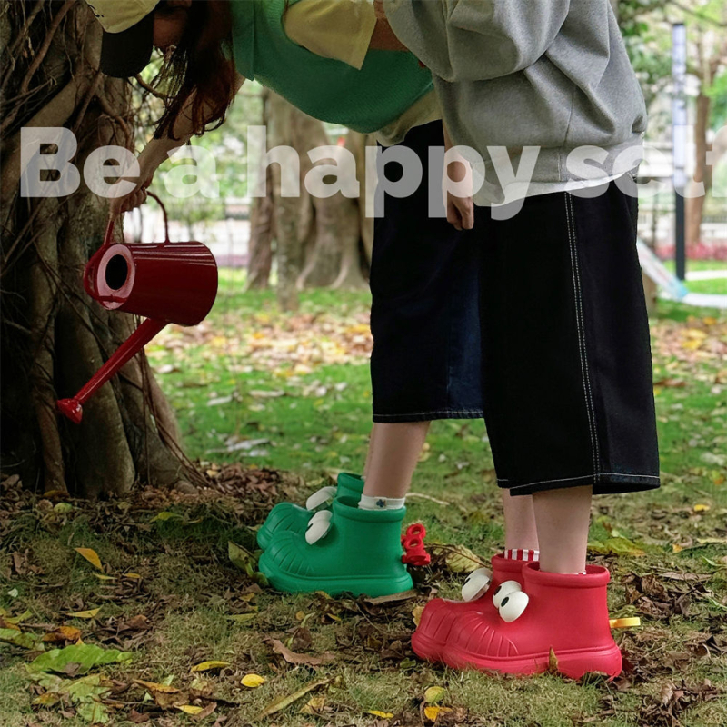 Cizme de ploaie pentru femei - vârf rotund, impermeabile pentru toate anotimpurile, partea superioară EVA, gambă scurtă, toc 3-5 cm