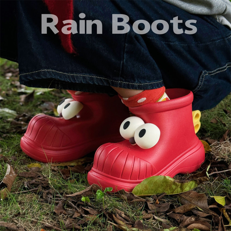 Cizme de ploaie pentru femei - vârf rotund, impermeabile pentru toate anotimpurile, partea superioară EVA, gambă scurtă, toc 3-5 cm