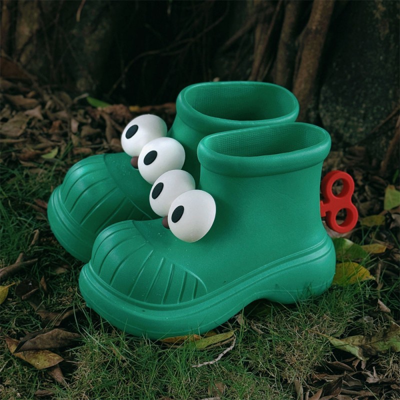 Cizme de ploaie pentru femei - vârf rotund, impermeabile pentru toate anotimpurile, partea superioară EVA, gambă scurtă, toc 3-5 cm