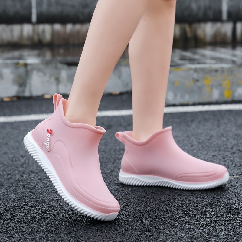 Kišne čizme, unisex, PVC gornji dio, niski dio čizme, ravni potpetica, četiri sezone, moderne formalno obuće