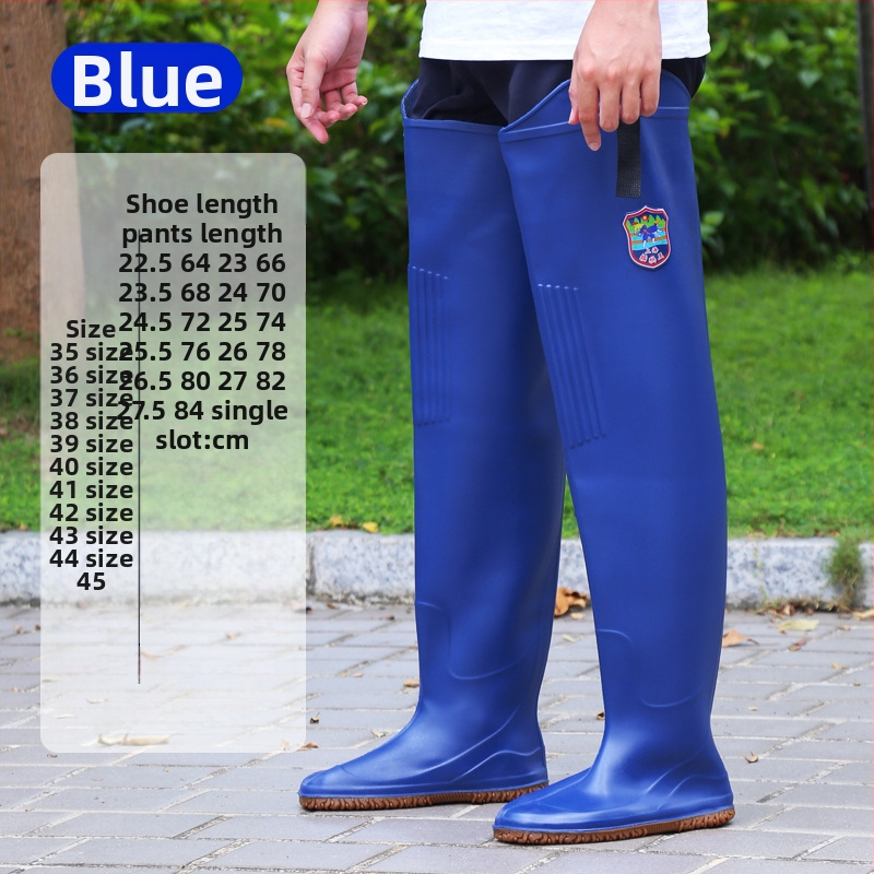 Ghete de ploaie unisex, până la genunchi, din PVC, pentru agricultură, impermeabile, talpă plată, model uniform, utilizare în exterior