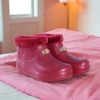 Ghete impermeabile de iarnă pentru bărbați, căptușite cu fleece, partea superioară EVA, gât scurt, toc de 3–5 cm