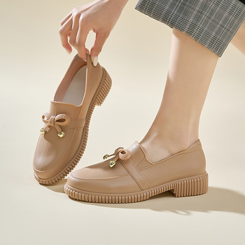 Ženske čizme za kišu od PVC-a, vodootporne, protuklizne, niski potpetice 1-3 cm, slip-on