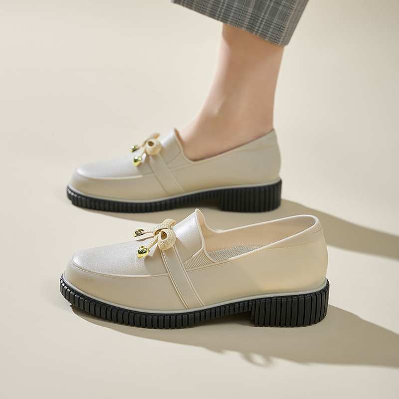 Ženske čizme za kišu od PVC-a, vodootporne, protuklizne, niski potpetice 1-3 cm, slip-on