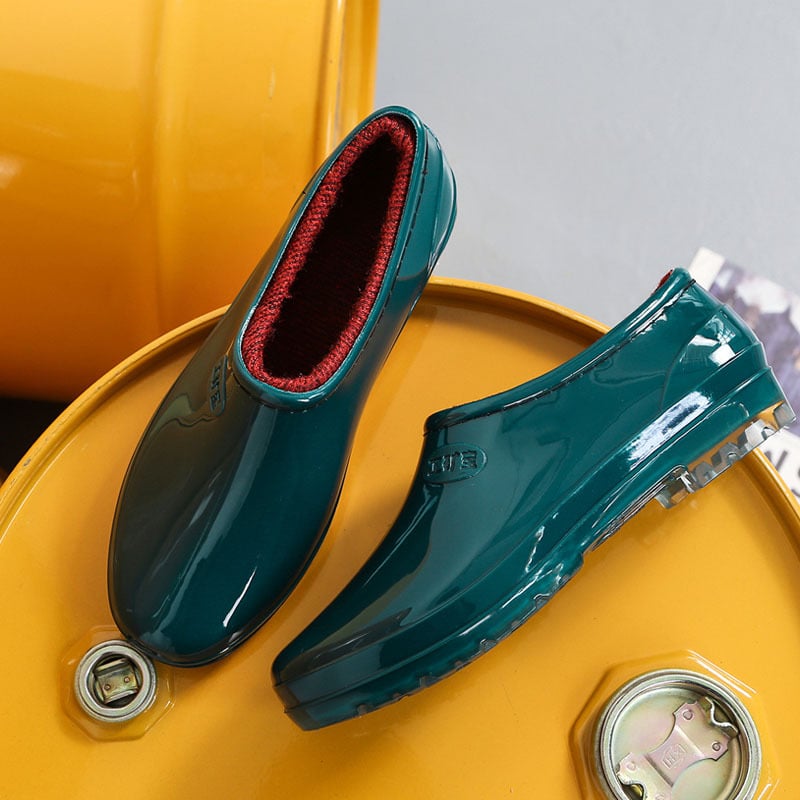 Ghete de ploaie pentru femei (Impermeabile; Antiderapante; Exterior PVC; Toc mic 1–3 cm; Pentru toate anotimpurile)