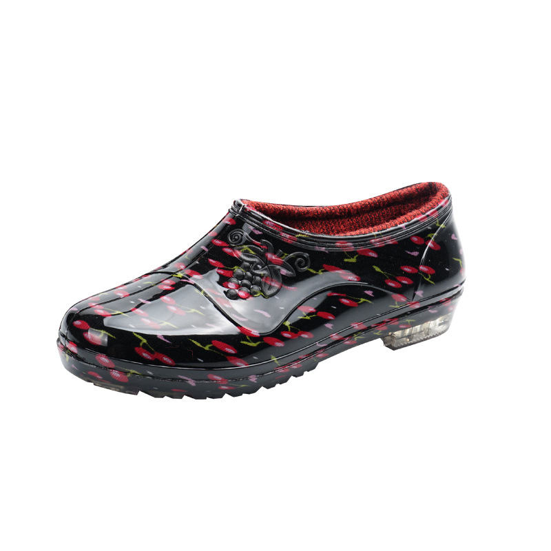 Ženske čizme za kišu od PVC-a, kratki model, niski pet 1–3 cm, za četiri sezone