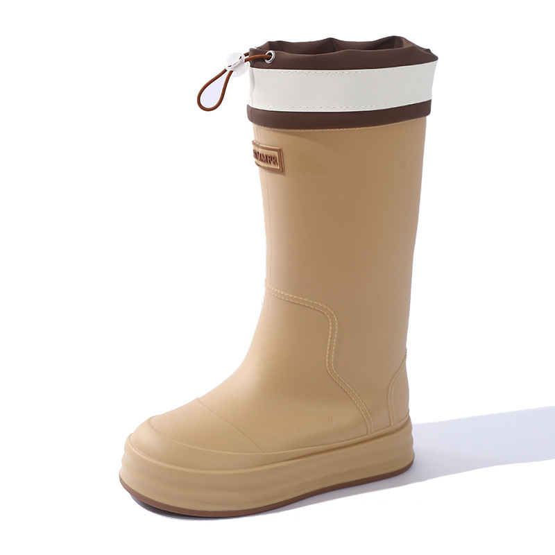 Ženske cipe za kišu od PVC, protuklizne, srednja visina do potkoljenice, srednji pet 3–5 cm, za sve sezone