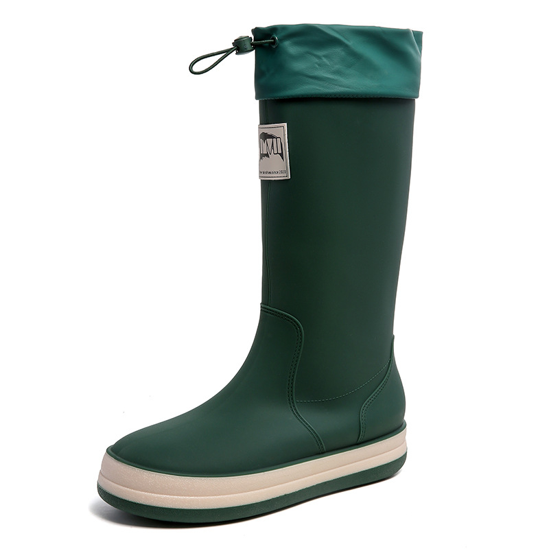 Unisex PVC čizme za kišu s visokim cilindrom, vodootporne i protuklizne, otporne na habanje, za četiri sezone, niska potpetica 1–3 cm