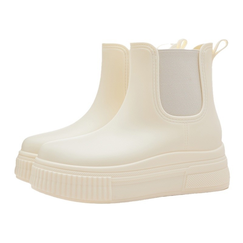 Ženske PVC Chelsea čizme za kišu, niska do srednje visine potkoljenice, vodonepropusne, protuklizne, debeli potplat, slip-on