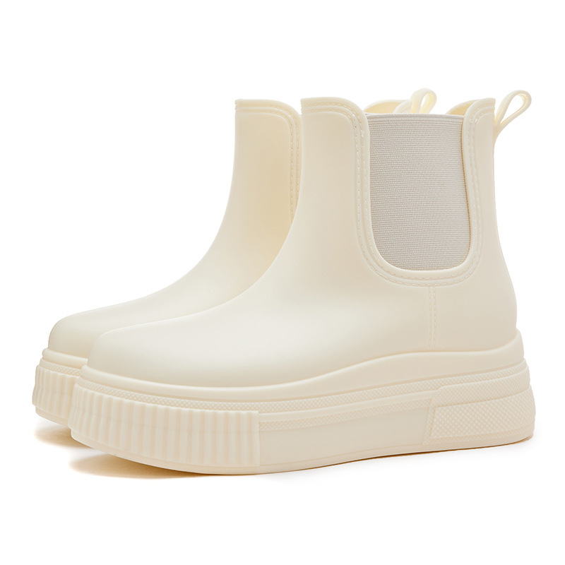 Ženske PVC Chelsea čizme za kišu, niska do srednje visine potkoljenice, vodonepropusne, protuklizne, debeli potplat, slip-on