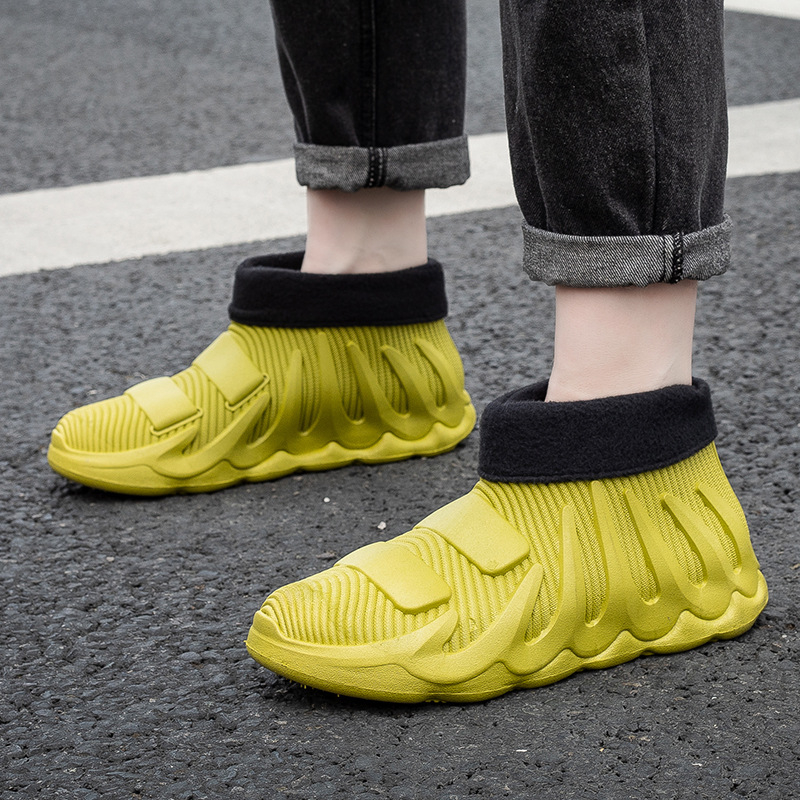 Unisex vodootporne kratke čizme za kišu, s fleece podstavom, niska visina, protuklizna potplata