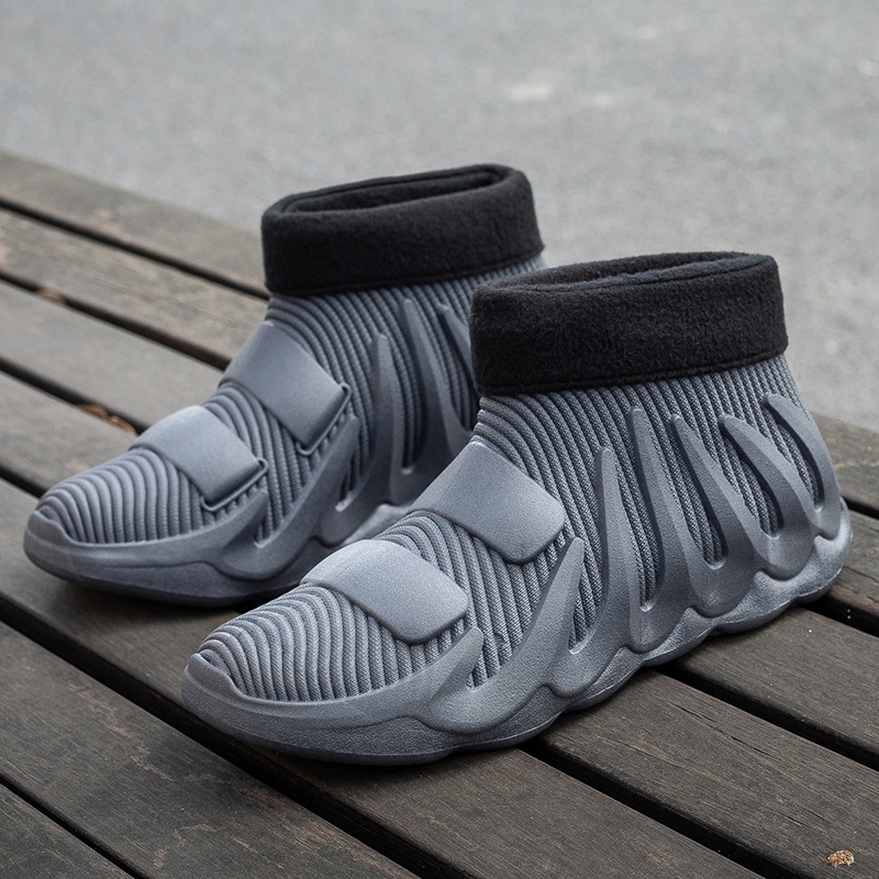 Unisex vodootporne kratke čizme za kišu, s fleece podstavom, niska visina, protuklizna potplata