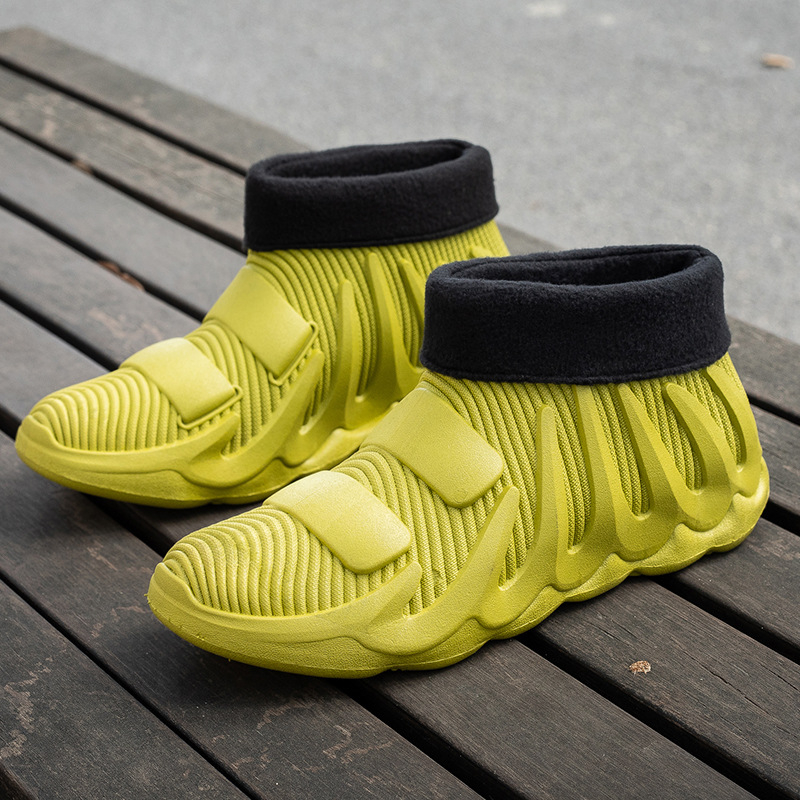 Unisex vodootporne kratke čizme za kišu, s fleece podstavom, niska visina, protuklizna potplata