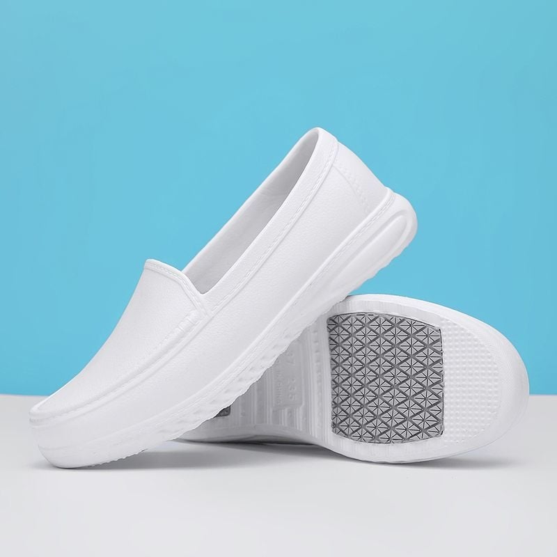 Női szakács cipő: olajálló, csúszásmentes, lábujjvédő, EVA könnyű, kényelmes munkacipő S015