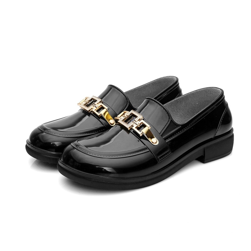 Ženske čizme za kišu PVC, niski kroj, niski pet 1-3 cm, pull-on