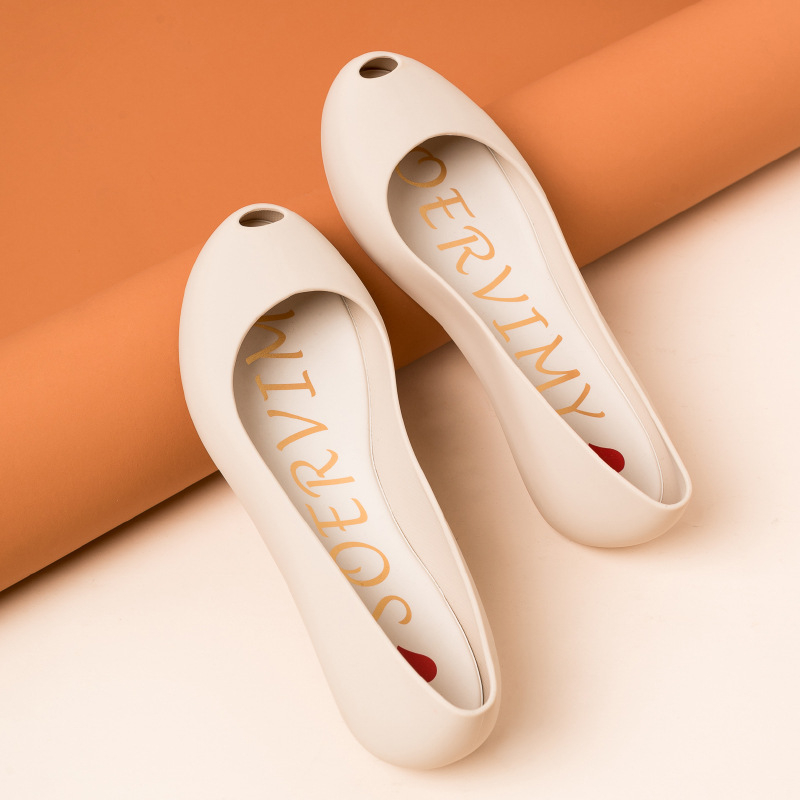 Cizme de ploaie pentru femei din PVC, cu design bot de pește – impermeabile, antiderapante, talpă cu înălțime încorporată