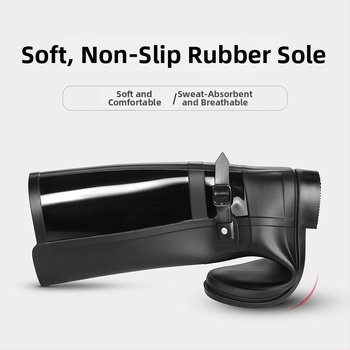 Ženske kišne čizme do koljena od PVC-a, vodootporne, s kopčom za zatvaranje, niski pet 1–3 cm