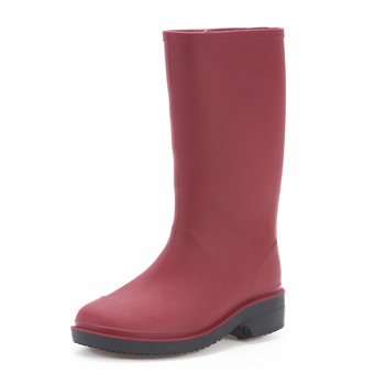 Cizme de ploaie pentru femei, PVC, înălțime medie la tibie, anti-derapare, impermeabile, rezistente la uzură