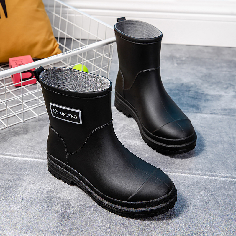 Ženske kišne čizme srednje visine, vodonepropusne, mekana potplata, PVC gornji dio, korejski stil