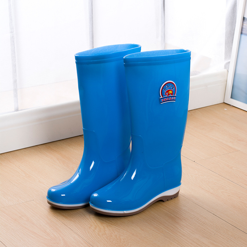 Ženske kišne čizme od PVC-a, visok štitnik, niski potplat 1-3 cm, za četiri sezone