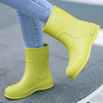 Ghete de ploaie pentru femei din PVC, glezne scurte, impermeabile, antiderapante, rezistente la uzură