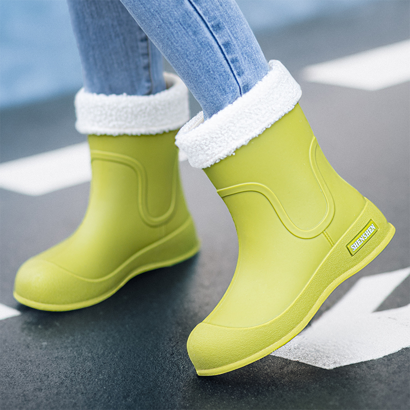 Ghete de ploaie pentru femei din PVC, glezne scurte, impermeabile, antiderapante, rezistente la uzură