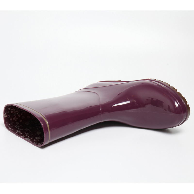 Cizme de ploaie pentru femei din PVC, până la mijlocul gambelor, stil grădină, culoare uni, toc plat, Rain Shepherd