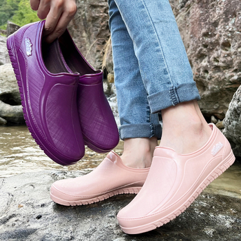 Ghete de ploaie din PVC pentru femei, talie joasă, impermeabile, căptușite cu fleece, pentru primăvară și toamnă