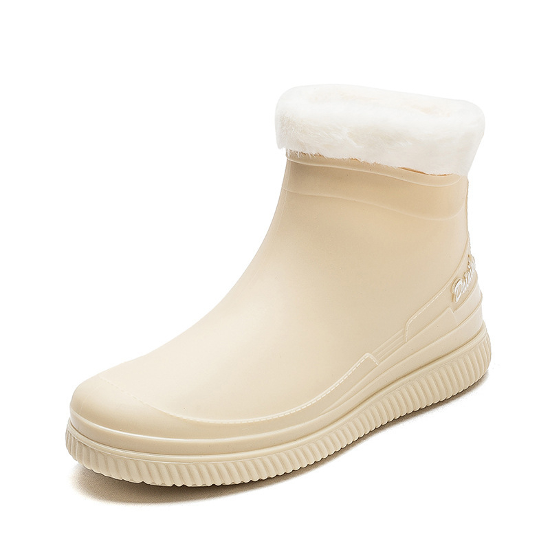 Ženske kišne čizme, korejskog stila, lagani PVC gornji dio, kratka visina, niski potpetica 1–3 cm, sve sezone, protuklizna potplata