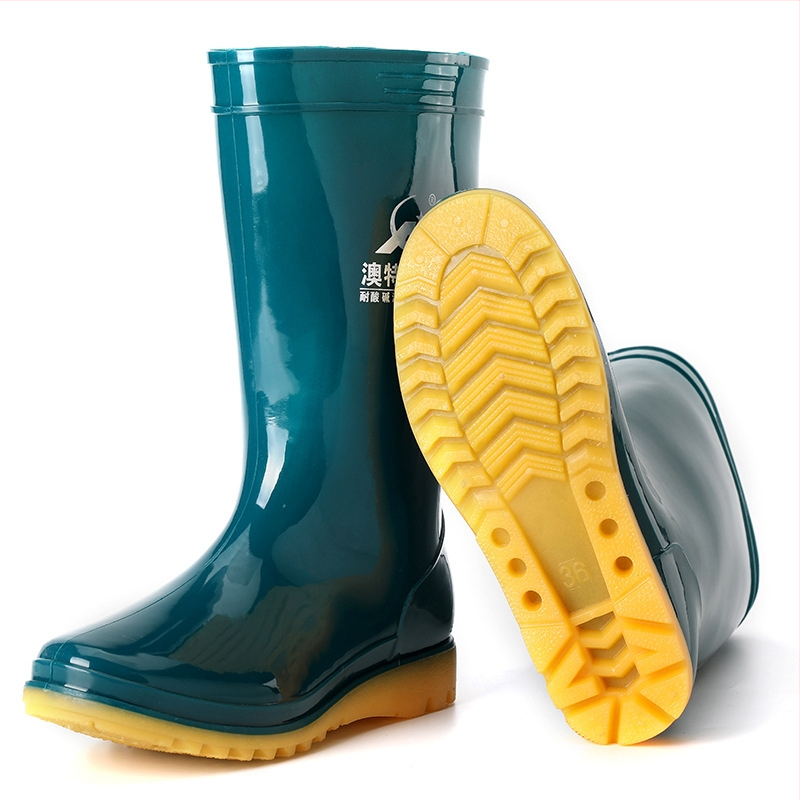Botosei de ploaie din PVC pentru femei Aote Tread Rain, înălțime medie a gambelor, toc mic (1–3 cm), pentru femei adulte