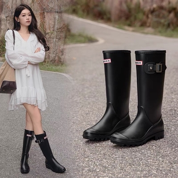 Ženske čizme za kišu, visok vrat, vodonepropusne, protuklizne, PVC gornji dio, niski pet 1–3 cm
