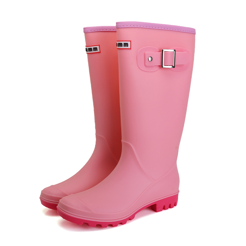 Ženske čizme za kišu, visok vrat, vodonepropusne, protuklizne, PVC gornji dio, niski pet 1–3 cm