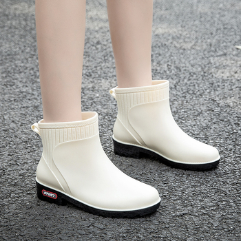 Ženske PVC čizme za kišu, slip-on, niski kanal, četiri sezone, vodootporne, protuklizna podmeta