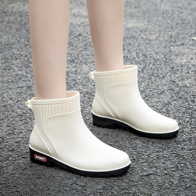 Ženske PVC čizme za kišu, slip-on, niski kanal, četiri sezone, vodootporne, protuklizna podmeta