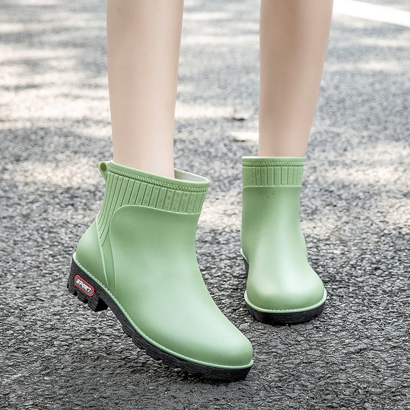 Ženske PVC čizme za kišu, slip-on, niski kanal, četiri sezone, vodootporne, protuklizna podmeta