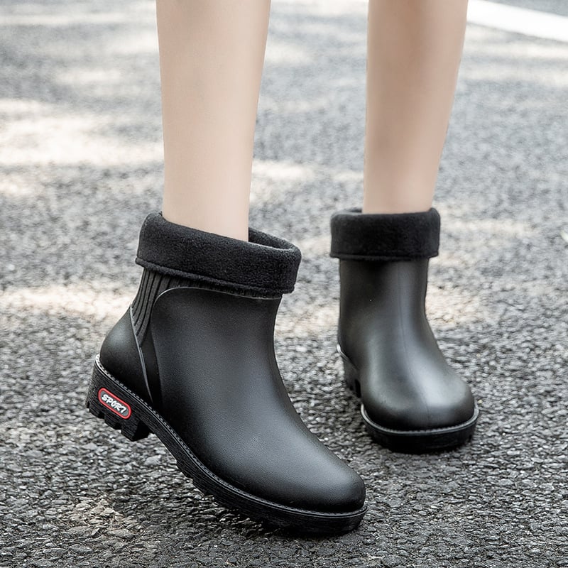 Ženske PVC čizme za kišu, slip-on, niski kanal, četiri sezone, vodootporne, protuklizna podmeta