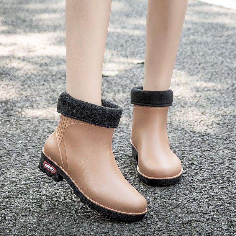 Ženske PVC čizme za kišu, slip-on, niski kanal, četiri sezone, vodootporne, protuklizna podmeta