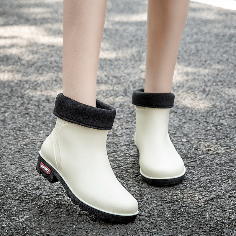 Ženske PVC čizme za kišu, slip-on, niski kanal, četiri sezone, vodootporne, protuklizna podmeta