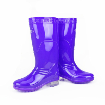 Cizme de ploaie pentru femei - înălțime înaltă, impermeabile, PVC partea superioară, toc redus 1–3 cm