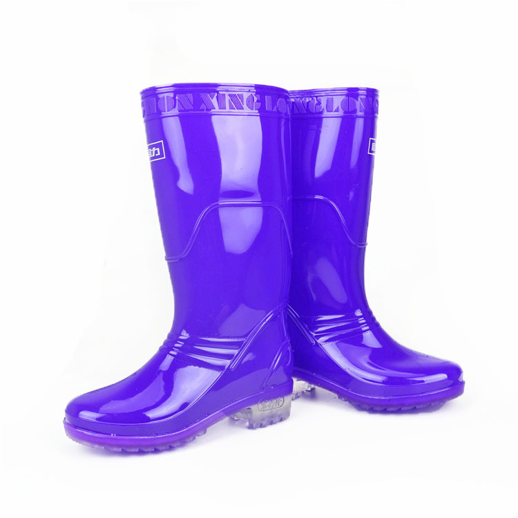 Cizme de ploaie pentru femei - înălțime înaltă, impermeabile, PVC partea superioară, toc redus 1–3 cm