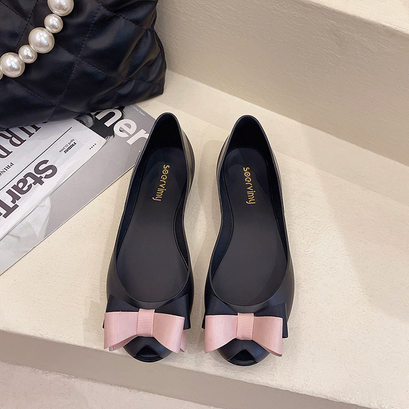 Cizme de ploaie pentru femei - antiaderente, impermeabile, PVC partea superioară, gleznă joasă, toc plat