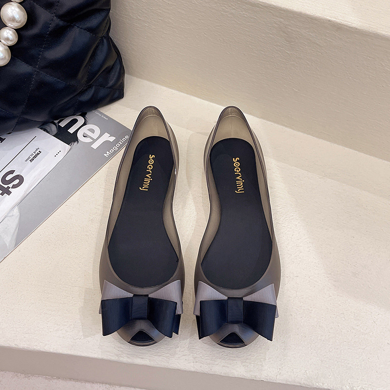 Cizme de ploaie pentru femei - antiaderente, impermeabile, PVC partea superioară, gleznă joasă, toc plat