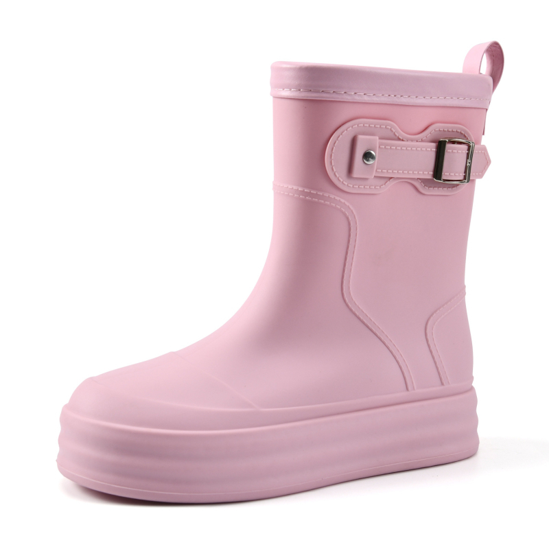 Cizme de ploaie pentru femei, pentru toate sezoanele, impermeabile și antiderapante, talpă groasă, EVA partea superioară, înălțime medie a tibiei