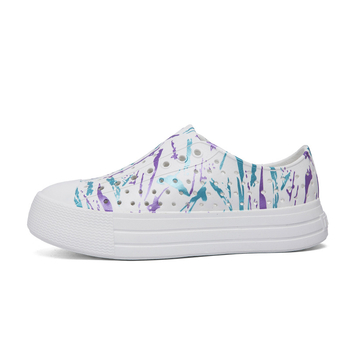 Sandale EVA pentru femei, talpă groasă de 4 cm, impermeabile, antiderapante, respirabile, cu model perforat, încălțăminte casual de plajă